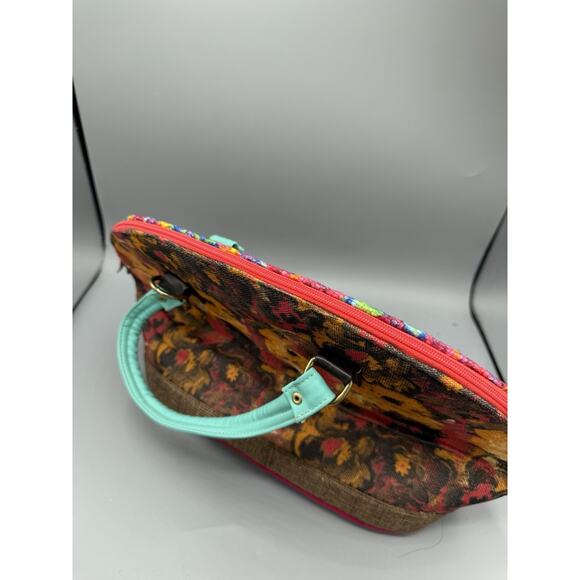 Colorful Mexican Folk Art Tote Bag with Doll Design & Floral Print - Picture 8 of 9